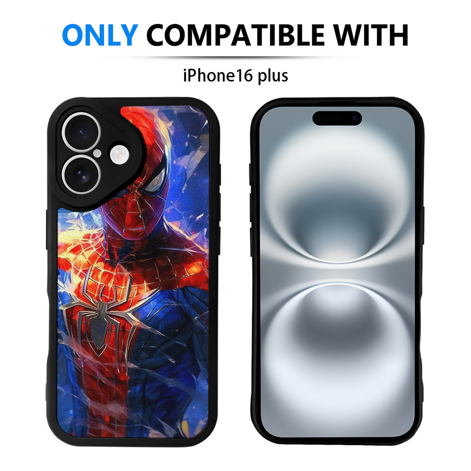 Spider Man スパイダーマン 【iPhone 16シリーズ対応】シリコンスマホケース（レザー調） 材質：シリコン